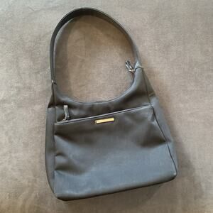 Vintage Nine West Y2K Small Black Nylon Hobo Shoulder Bag 10” x 9” EUC